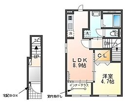 グランベル・ハウス 201 ｜ 愛知県弥富市五明２丁目19（賃貸アパート1LDK・2階・42.34㎡） その2