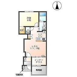 ボン　クラージュ 1階1LDKの間取り