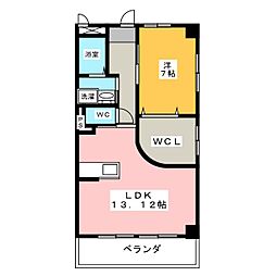 アルカディア 1SLDKの間取図画像
