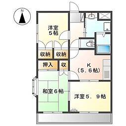 コンフォースA 3Kの間取図画像