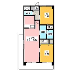 アリスト・クオーレ 2LDKの間取図画像