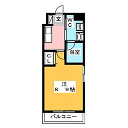 MaliaRosso弥富駅前 1Kの間取図画像