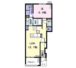 SixStone 1LDKの間取図画像