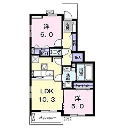 クラールKLar 2LDKの間取図画像