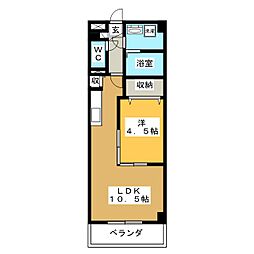 ディアンサスK 1LDKの間取図画像