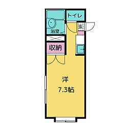 エトワール栄 5階ワンルームの間取り