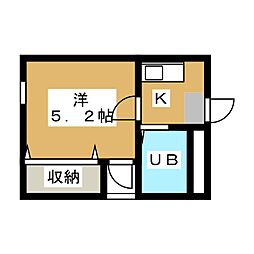 すんぷーるとぎやちょう 1Kの間取図画像