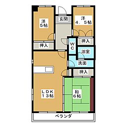 フローラム90 3LDKの間取図画像