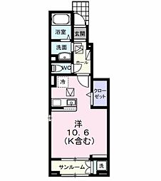 静岡市葵区昭府1丁目アパート ワンルームの間取図画像