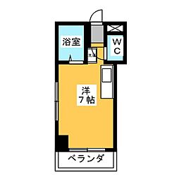 オラシオン人宿2 ワンルームの間取図画像