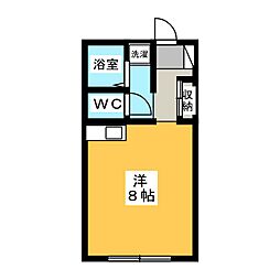 パレス北丸子 ワンルームの間取図画像