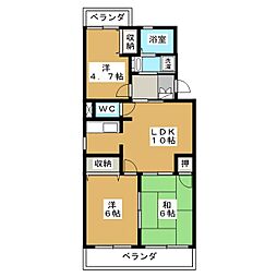 サウスワード壱番館 3LDKの間取図画像