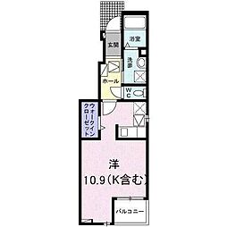 ベルアウローラ ワンルームの間取図画像