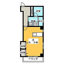 三共トラストビル ワンルームの間取図画像