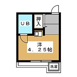ユーハイツ ワンルームの間取図画像