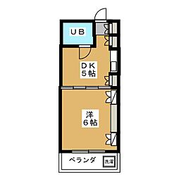 コンフォルム八幡 1DKの間取図画像
