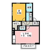 ジュエル  ｜ 静岡県静岡市駿河区小鹿（賃貸アパート1LDK・2階・40.43㎡） その2