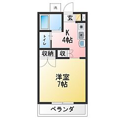 間取図画像 1K