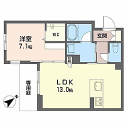 TRUST MAISON 京 1LDKの間取図画像