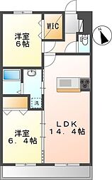 Plumage 2LDKの間取図画像