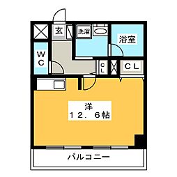 イーストタウン渚 ワンルームの間取図画像