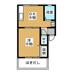 あっち 1DKの間取図画像