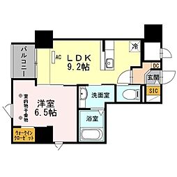 アガティス東静岡 1LDKの間取図画像