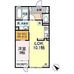 リラクオーレ 1SLDKの間取図画像