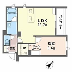 Polaris東静岡 1LDKの間取図画像