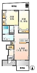 間取図画像 2LDK