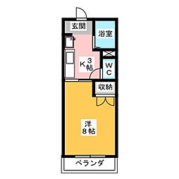 間取図画像 1K