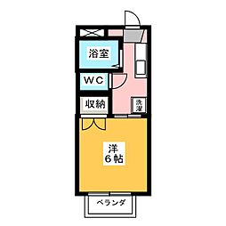 サマックスプレミール 1Kの間取図画像