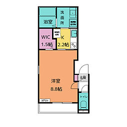 maisonK 1Kの間取図画像