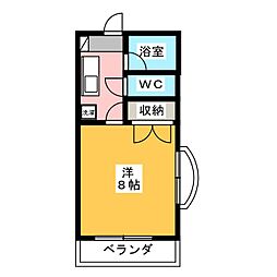 セジュールオリエ 1Kの間取図画像