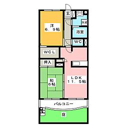 ヴィラクラスアクト 2SLDKの間取図画像