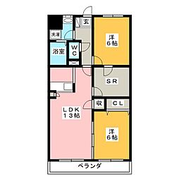 ForestVilla 2SLDKの間取図画像