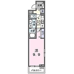 ソラリス 1Kの間取図画像