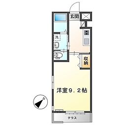 フェリーチェ 1Kの間取図画像