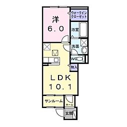 オハナハウス 1LDKの間取図画像