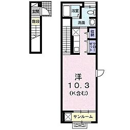 アランチャ ワンルームの間取図画像