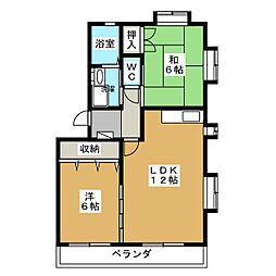 メゾンル・レーブ 2LDKの間取図画像