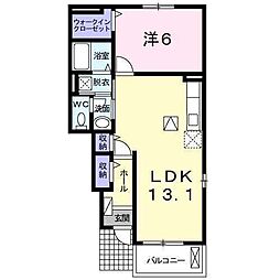 セレーノ草薙1 1LDKの間取図画像