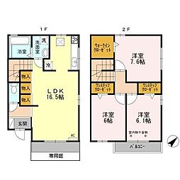 SOUTHHILLSGARDENS 3LDKの間取図画像