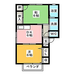 間取図画像 2DK
