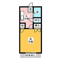 コーポ辻 1Kの間取図画像