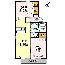サニーコート 2LDKの間取図画像
