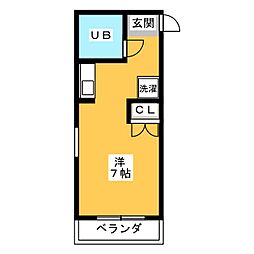 ソレイユ入江 ワンルームの間取図画像