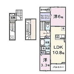 ヒカルサ清水本町 2LDKの間取図画像