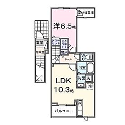 フォーロ・デル・コート辻 1LDKの間取図画像