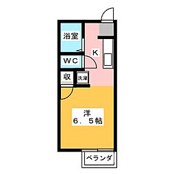 コーポY.S ワンルームの間取図画像